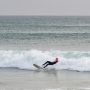 surfer falling off the surfboard